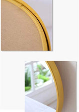 PYROJEWEL. Nordic Ferro battuto Un Solo Lato Specchio Rotondo Desktop Desktop Camera Principessa vestirsi Specchio di Bellezza (Colore: Bianco, Dimensione: 40cm)