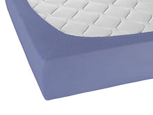 Biberna 0012344 Lenzuolo Frottee-Stretch (Altezza Materasso max. 22 cm) 1X 140X200 cm > 160X200 cm, Blu