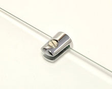 Mensola angolare in vetro, spessore 6 mm, con 2 staffe cromate, dimensioni 250 x 250 mm