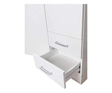 Dmora Armadio a Tre Ante e Due cassetti con Ripiani e Barra Appendiabiti, Colore Bianco, cm 120 x 50 x h170