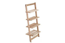 Gicos Mobile inclinato scaletta porta asciugamani bagno in legno 4 ripiani shabby chic 42 * 26 * 100 cm da appoggio AOX-759284