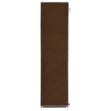 mewmewcat Armadio con Scomparti e Aste Marrone 150x45x175 cm in Tessuto