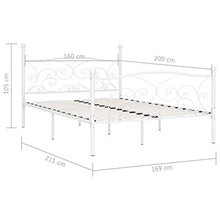 SKM Giroletto con Doghe Bianco in Metallo 160x200 cm (22kg)