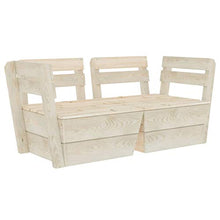 FAMIROSA Divano da Giardino a 2 Posti su Pallet Legno Abete Impregnato