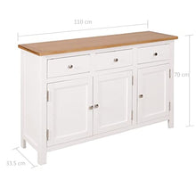 vidaXL Legno di Rovere Credenza Stile Rustico Madia Armadietto Mobile Consolle