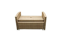 AVANTI TRENDSTORE - Divano in Rattan con Cuscino Samo, Colore: Marrone