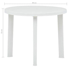 E E-NICES Tavolo da Giardino Bianco 89 cm in Plastica