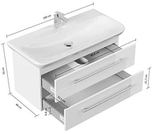 Mobile bagno con lavabo Geberit MyDay 100cm nero satinato