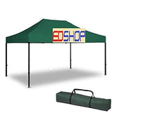 Cilvani Gazebo Verde 3X3 Telo di Copertura SPALMATO Impermeabile al 100% Pieghevole A Fisarmonica