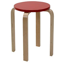 adami Sgabello Tondo in Legno Ø32x45cm Small Rosso