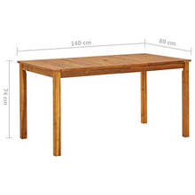 Tidyard Set da Pranzo da Giardino 5 pz in Legno Massello di Acacia