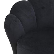 Inart - Sgabello in velluto, 55 x 53 x 61 cm, colore: Nero - Arredi Casa