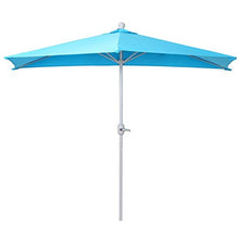 Ombrellone da balcone salvaspazio Parla Plus 145x285x252cm azzurro senza base