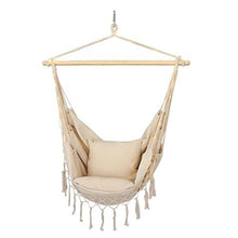 LKITYGF Allegro Pantaloni da attaccatura da Interno e da Esterno Sedile per Oscillazione 2 Cuscini Incluse con Tasca per Camera da Letto Grande Sedia Amaca Morbida e kidshammock