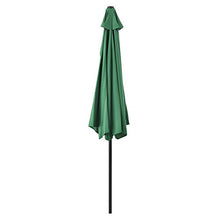 [casa.pro]® Ombrellone a Mezzaluna Ø300cm Verde Manovella Giardino Parasole