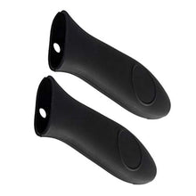 Cabilock 2 Pezzi in Silicone Copri Manico per Padelle Manici Resistenti al Calore per Padelle Bistecchiere Padelle in Ghisa (Nero)