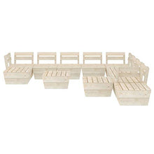 FAMIROSA Set Divani da Giardino su Pallet 12 pz in Legno Abete Impregnato
