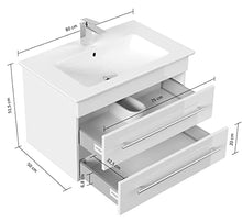 Mobile bagno con lavabo Villeroy & Boch Venticello 80cm bianco lucido