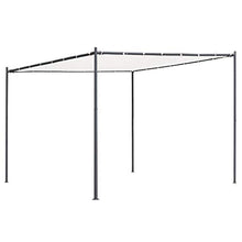 vidaXL Gazebo con Tetto Piano 3x3x2,4 m Bianco 180 g/m²
