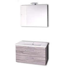 OGOMONDO Mobile da bagno sospeso Spring Cenere con lavabo specchio MADE IN ITALY