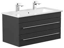 Mobile bagno ,lavabo Villeroy & Boch Venticello 100cm nero satinato, doppio