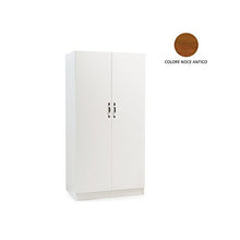 WEBMARKETPOINT Armadio da camera 2 ante noce antico Cm 90x60xh 180