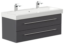 emotion ICON120CM000104DE - Lavabo con mobiletto, in Legno, 120 x 45 x 46,6 cm, Colore: Antracite Lucido