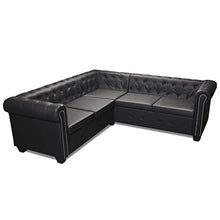 vidaXL Divano Divani Poltrone Salotto Chersterfield 5 Posti Pelle Artificiale