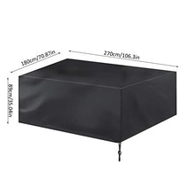 ffu copertura impermeabile per tavolo da esterno impermeabile antipolvere per mobili da patio copertura protettiva divano tavolo da pranzo (270 x 180 x 89 cm)