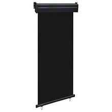 vidaXL - Tenda da sole laterale per balcone, 80 × 250 cm, colore: Nero