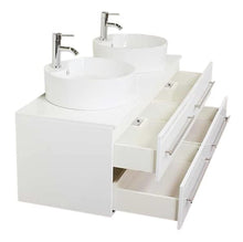 Mobile bagno Novum XL bianco lucido con doppio lavabo
