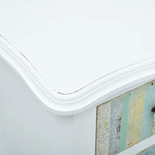 SKM Credenza con 4 Cassetti Bianca 40x30x95 cm in MDF