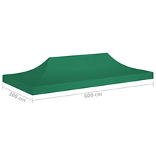 vidaXL Tetto per Tendone per Feste 6x3 m Verde 270 g/m²