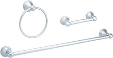Amazon Basics - Set di accessori da bagno, stile moderno, 3 pezzi, finitura cromata