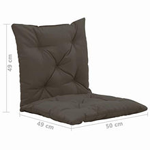 Festnight Cuscini per Sedie a Dondolo in Tessuto, 2 pz Cuscino con Schienale 50 cm Antracite