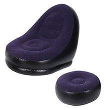 Chaise Lounge, Divano Pieghevole per Poltrona Gonfiabile con Set di poggiapiedi per Sedia da Esterno per Interni