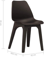 Tomaino Tavolo e sedie da Giardino in plastica Antracite