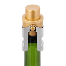 Tarente Acciaio Inossidabile di Champagne Tappo della Bottiglia Plug Sealer Push-Tipo Gonfiabile Spina del Vino (Golden)