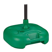 Relaxdays Base per Ombrellone, da Riempire con Acqua o Sabbia, Asta D: 25-32mm, Piedistallo in Plastica, 44x42 cm, Verde