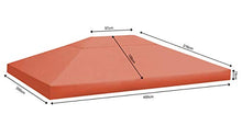 Quick-Star - Tetto di Ricambio per Gazebo, 3 x 4 m, Colore: Arancia rossa