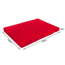 Futon Z - Divano letto matrimoniale, pieghevole, per adulti e bambini, con cerniera rimovibile, colore: Rosso