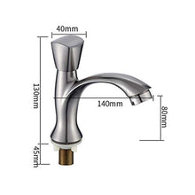 HEIFEN Lavabo monocomando per lavabo Freddo in Acciaio Inossidabile, lavabo, lavabo da appoggio
