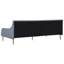 Festnight Divano Letto con Materasso Memory Foam Grigio Chiaro in Tessuto