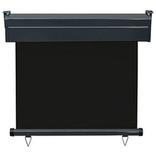 vidaXL - Tenda da sole laterale per balcone, 80 × 250 cm, colore: Nero