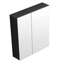 Armadietto A Specchio Armadietto A Specchio Separato Completamente Chiuso Armadietto da Toilette Armadietto da Bagno Specchio da Bagno Multifunzionale (Color : Black, Size : 70 * 65 * 12cm)