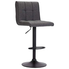 FAMIROSA Sgabelli da Bar 2 pz in Tessuto Grigio Scuro-9610