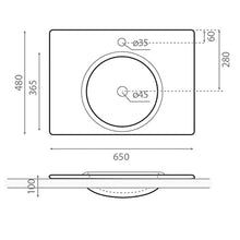 BATHCO 4006 LUNA-P Lavabo rectangular