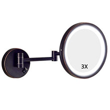 AJH Home Specchio da toeletta Specchio da Trucco Specchio da Trucco Specchi da Barba da Parete per Bagno Specchi da Barba Illuminati a LED Ingrandimento 10X Decorare per
