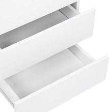 Cikonielf Comodino Bianco Moderno Comodino Comodino Comodino con 3 Cassetti Armadietto Camera da Letto