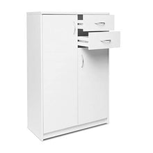 DEINE TANTE EMMA 002645 Kiel 3A - Comò con 2 ante e 2 cassetti, 74 x 111 x 35 cm, colore: Bianco